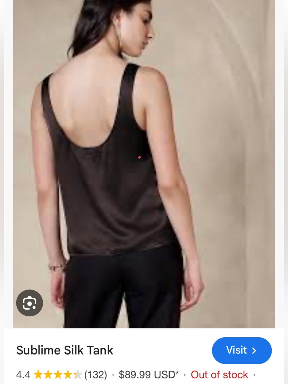 NWOT Banana Republic Sublime Silk Tank